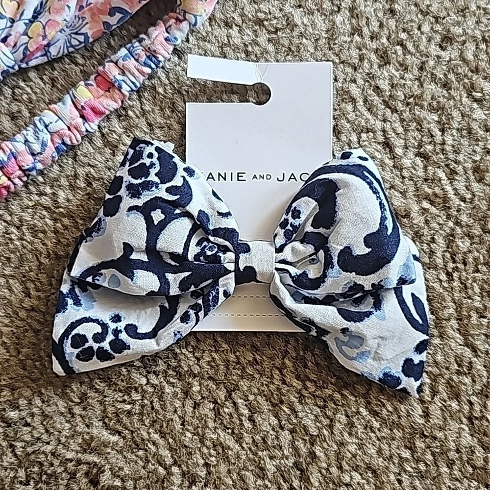 Janie and Jack Girls Bow and Headband Bundle